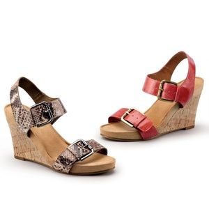 Wedge Summer Sandals by Aerosoles, Coral, Size 8
